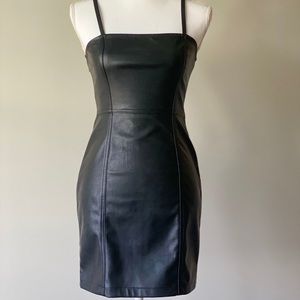 NEW Black Leather Short Dress